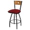 Holland Bar Stool Co 25" Swivel Counter Stool, Pewter Finish, Med Back, Graph Ruby Seat X830 - alternate 1